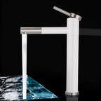 Modern Vessel Sink Faucet Stainless Steel Single Handle Low Arc Pull Down Vessel Faucet