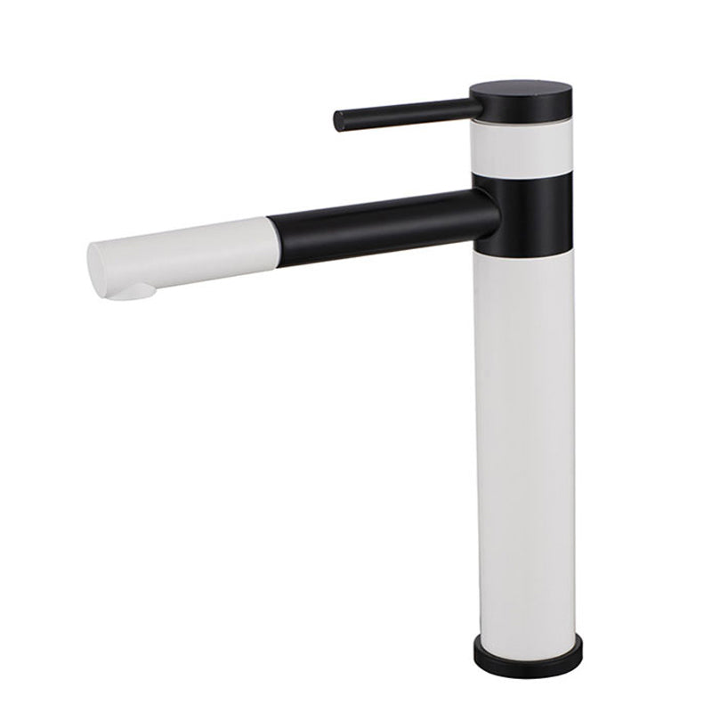 Modern Vessel Sink Faucet Stainless Steel Single Handle Low Arc Pull Down Vessel Faucet
