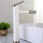Modern Vessel Sink Faucet Stainless Steel Single Handle Low Arc Pull Down Vessel Faucet