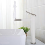 Modern Vessel Sink Faucet Stainless Steel Single Handle Low Arc Pull Down Vessel Faucet