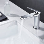 Modern centerset bathroom faucet Solid color copper faucet for the bathroom