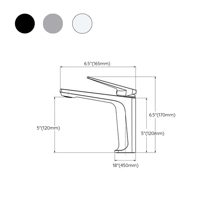 Modern centerset bathroom faucet Solid color copper faucet for the bathroom
