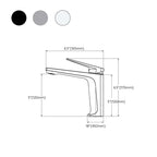 Modern centerset bathroom faucet Solid color copper faucet for the bathroom