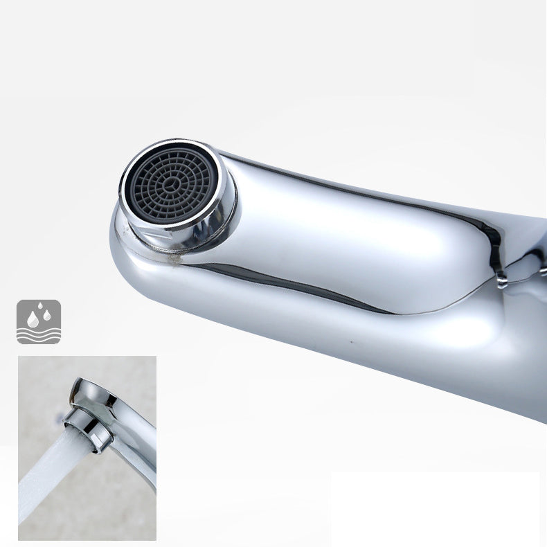Modern Sink Faucet Monochrome Brass Sink Faucet for the Bathroom