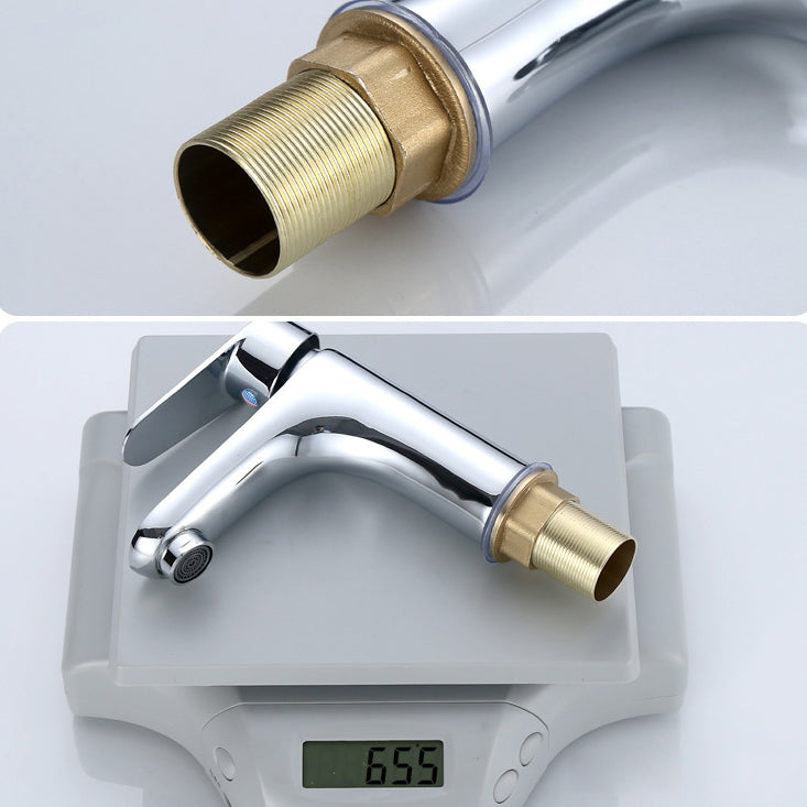 Modern Sink Faucet Monochrome Brass Sink Faucet for the Bathroom