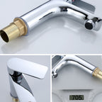 Modern Sink Faucet Monochrome Brass Sink Faucet for the Bathroom