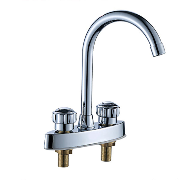 High arch conversion faucet two-handle brass sink faucet for the bathroom