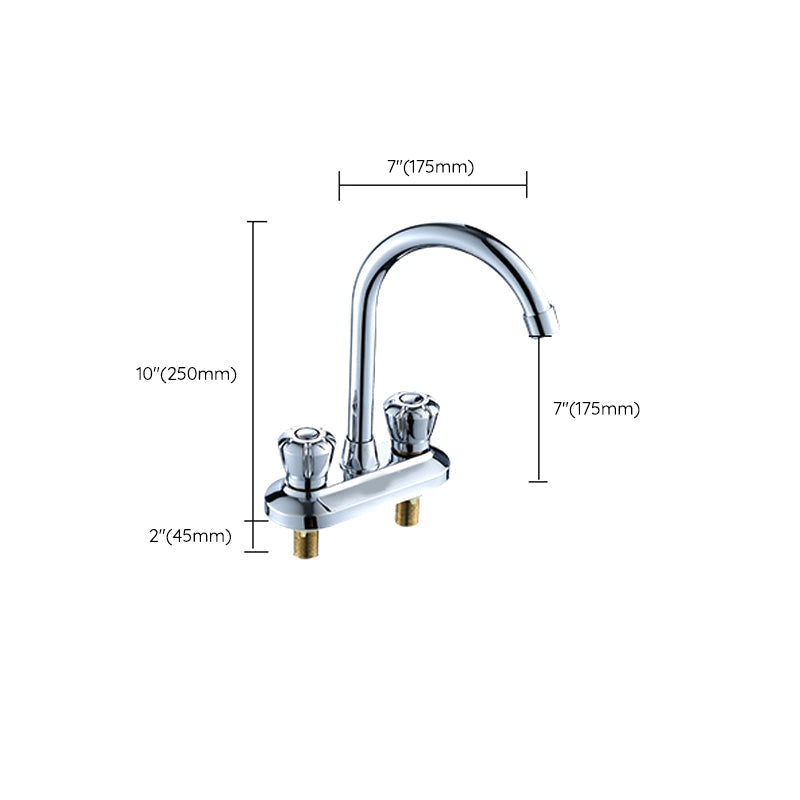 High arch conversion faucet two-handle brass sink faucet for the bathroom