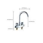 High arch conversion faucet two-handle brass sink faucet for the bathroom