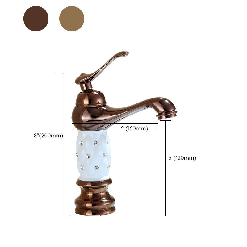 Luxury Vessel Faucet Brass Lever Handles Low Arc Sink Faucet