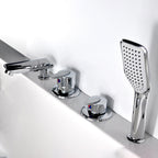 Wall-mounted Copper Roman Bathtub Faucet Low Arc Roman Bathtub Filler Trim