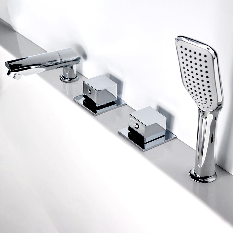 Wall-mounted Copper Roman Bathtub Faucet Low Arc Roman Bathtub Filler Trim