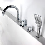 Wall-mounted Copper Roman Bathtub Faucet Low Arc Roman Bathtub Filler Trim