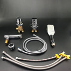 Wall-mounted Copper Roman Bathtub Faucet Low Arc Roman Bathtub Filler Trim