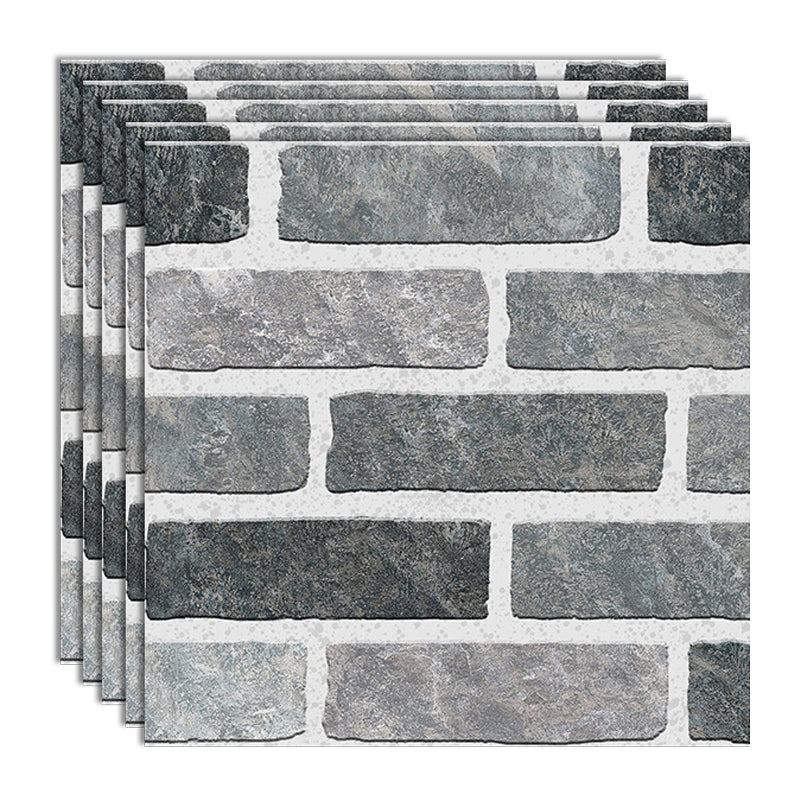 Peel & Stick Tiles Square Stain Resistant Plastic Peel and Stick Tiles for Kitchen 20 Pack
