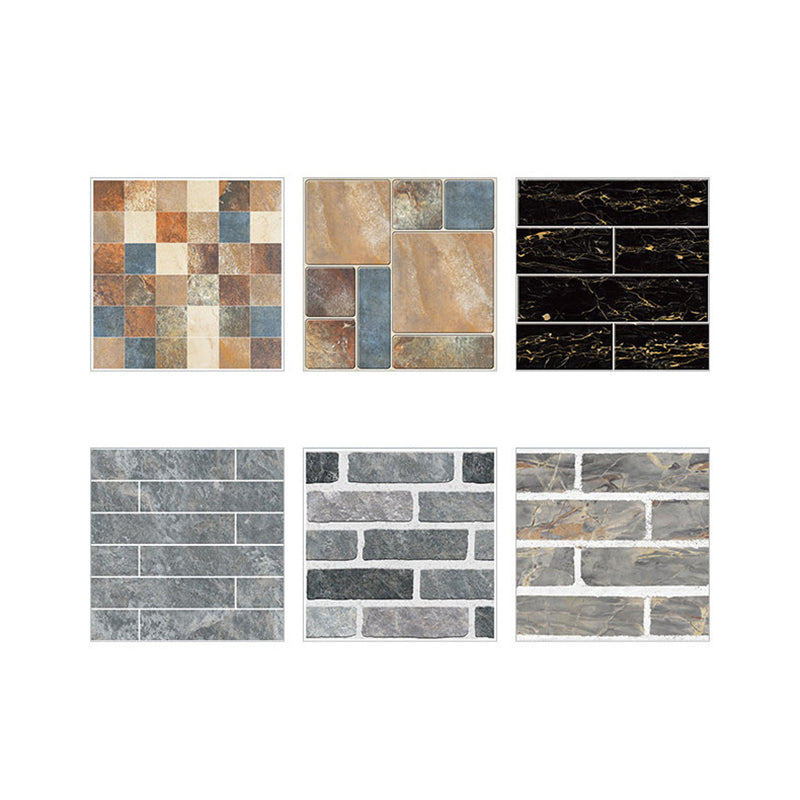 Peel & Stick Tiles Square Stain Resistant Plastic Peel and Stick Tiles for Kitchen 20 Pack