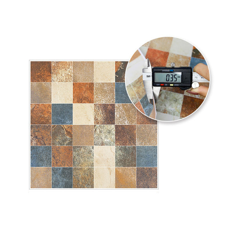 Peel & Stick Tiles Square Stain Resistant Plastic Peel and Stick Tiles for Kitchen 20 Pack