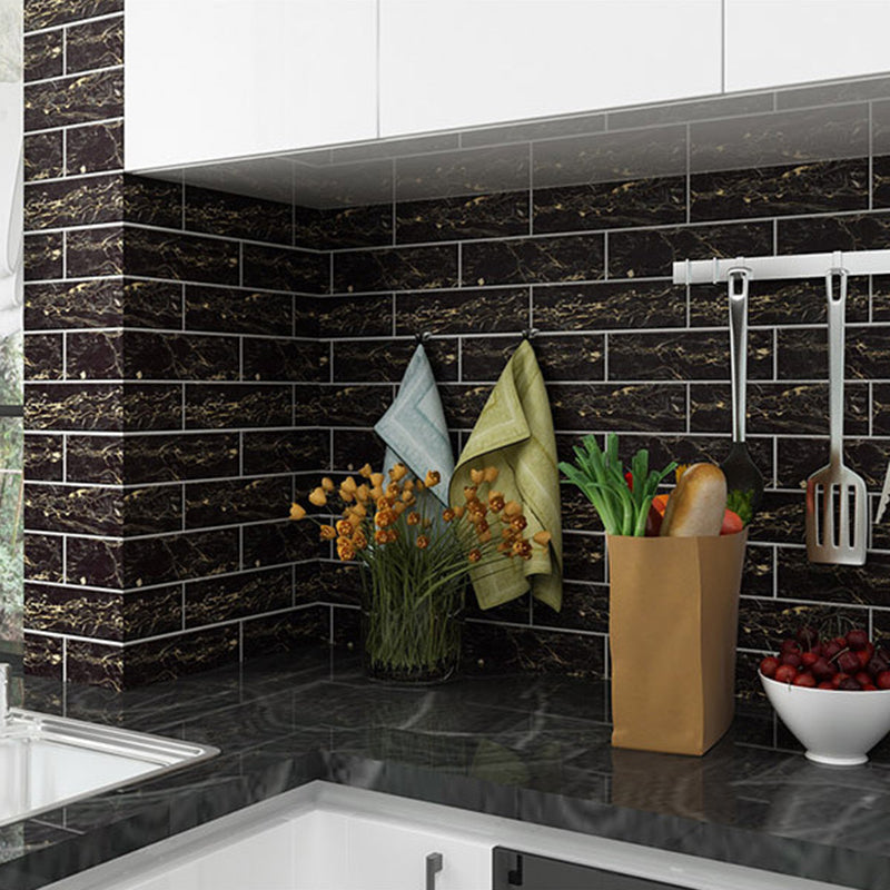 Peel & Stick Tiles Square Stain Resistant Plastic Peel and Stick Tiles for Kitchen 20 Pack