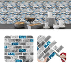 Peel and Stick Wall Tile Water Repellent Rectangle PVC Peel & Stick Subway Tile