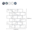 Peel and Stick Wall Tile Water Repellent Rectangle PVC Peel & Stick Subway Tile