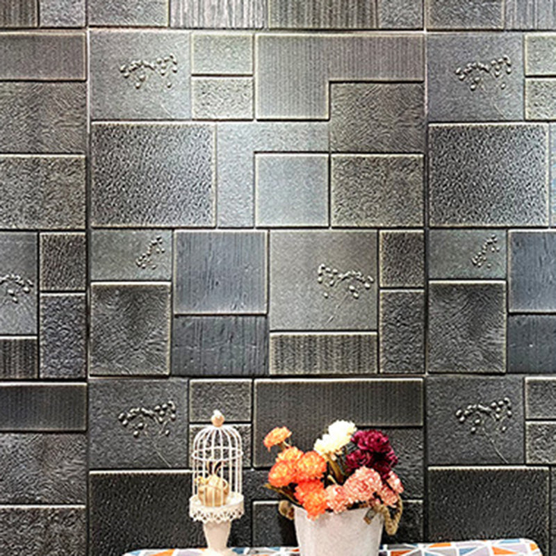 Industrial Wall Plank 3D Brick Bathroom Living Room Wall Panel Set of 1