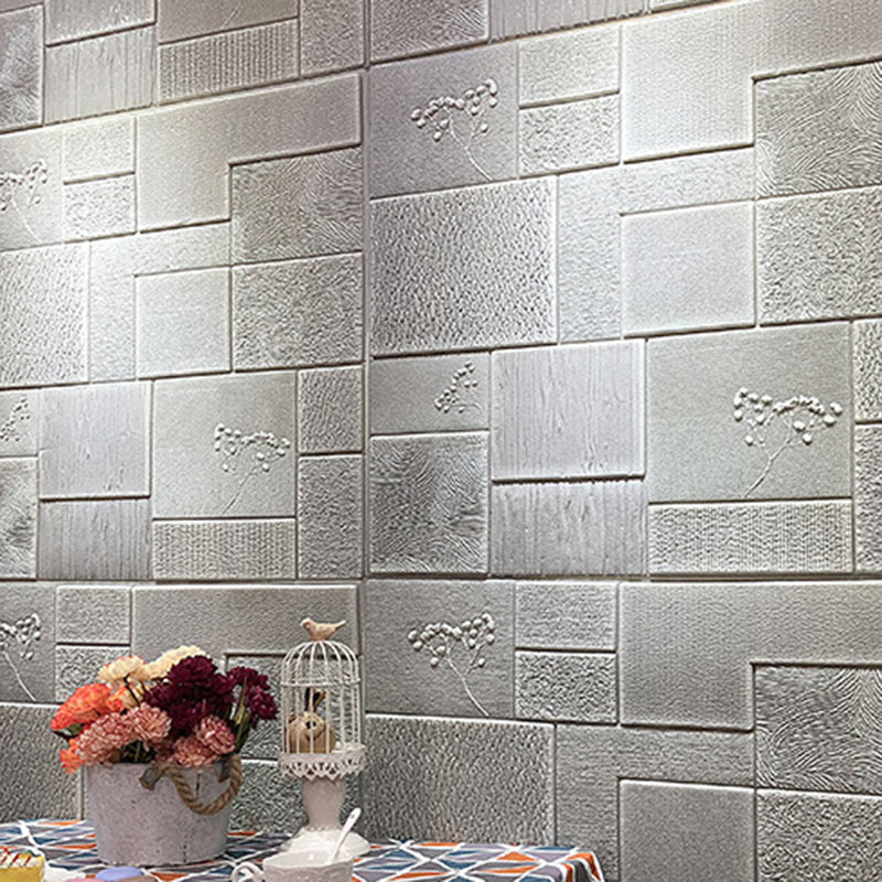 Industrial Wall Plank 3D Brick Bathroom Living Room Wall Panel Set of 1