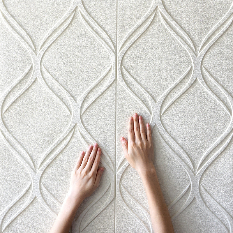 Contemporary waterproof wall planks striped brick bedroom wall panels