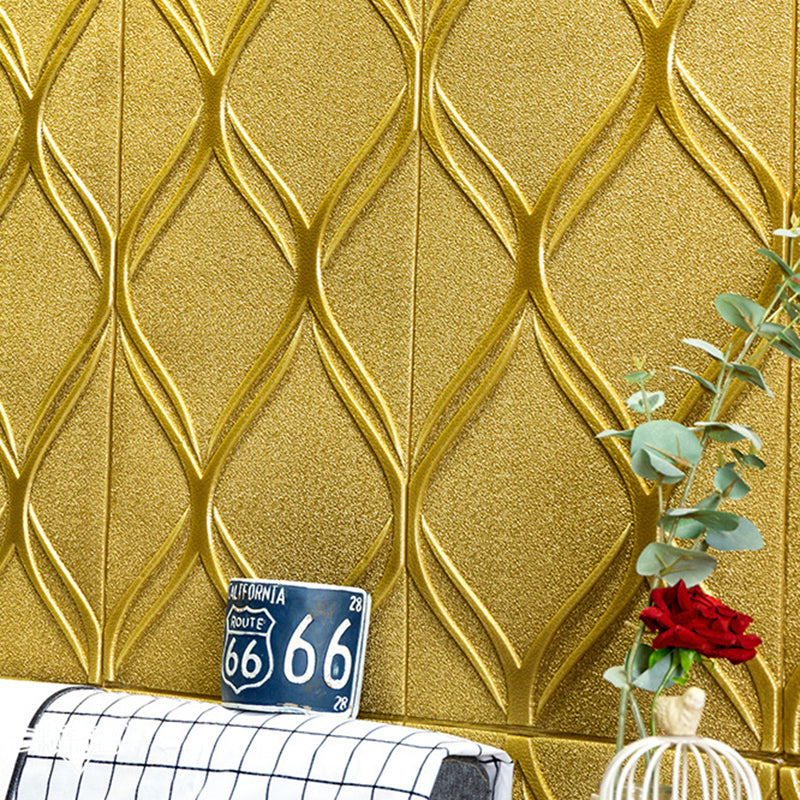 Contemporary waterproof wall planks striped brick bedroom wall panels
