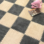 Color-fade-resistant carpet tile Solid color interlocking carpet tile