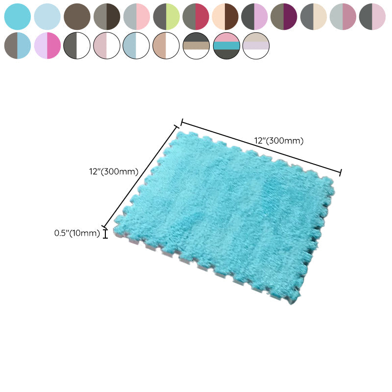 Color-fade-resistant carpet tile Solid color interlocking carpet tile