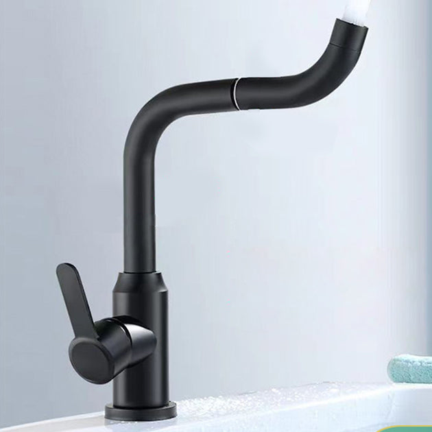Modern sink faucet bathroom faucet brass lever swivel spout sink faucet