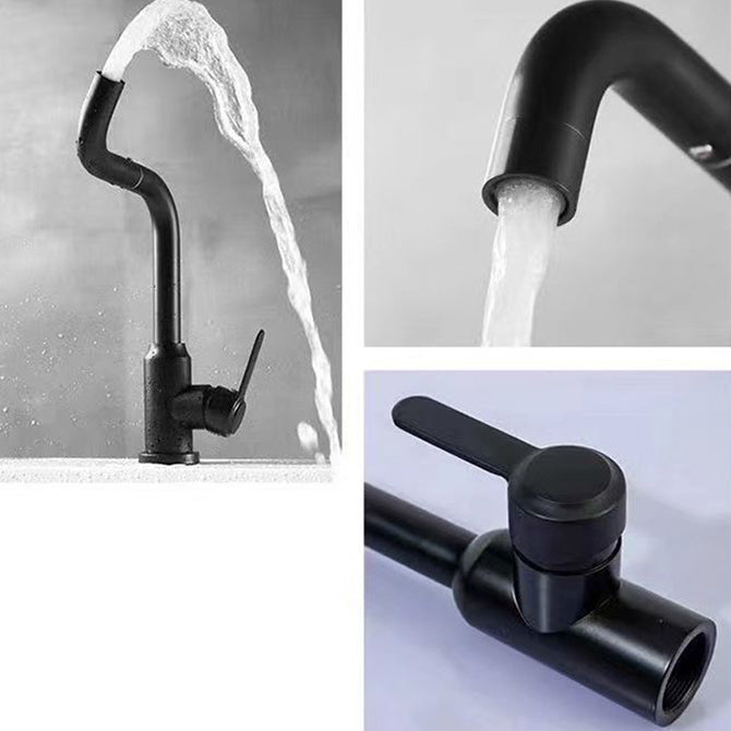 Modern sink faucet bathroom faucet brass lever swivel spout sink faucet