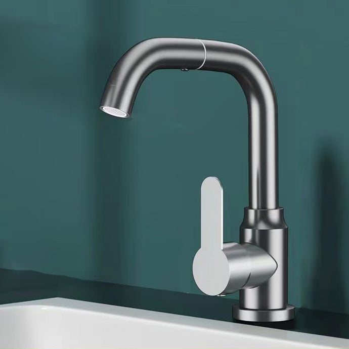 Modern sink faucet bathroom faucet brass lever swivel spout sink faucet