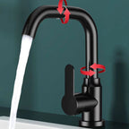 Modern sink faucet bathroom faucet brass lever swivel spout sink faucet