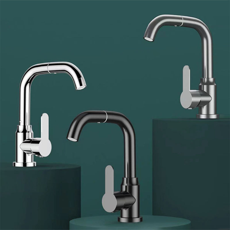 Modern sink faucet bathroom faucet brass lever swivel spout sink faucet