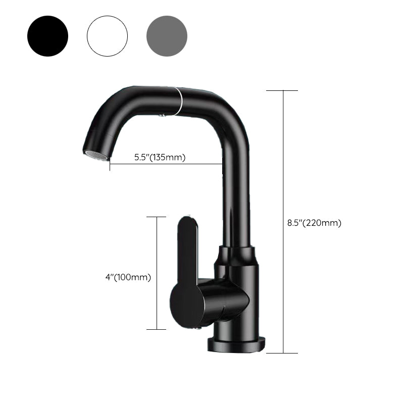 Modern sink faucet bathroom faucet brass lever swivel spout sink faucet