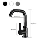 Modern sink faucet bathroom faucet brass lever swivel spout sink faucet