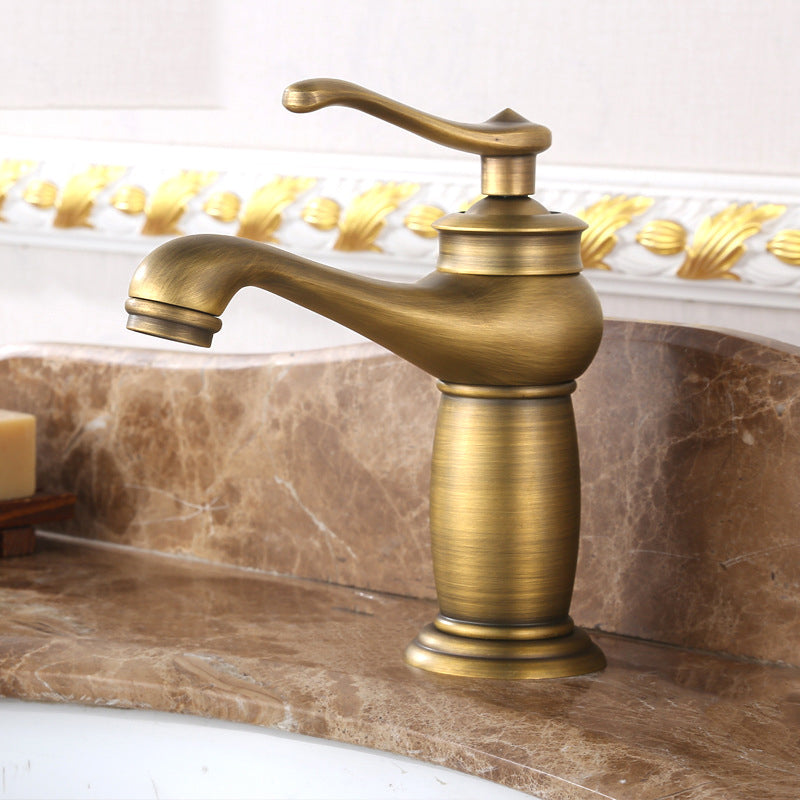 Low arch country vessel faucet single lever brass faucet for bathroom