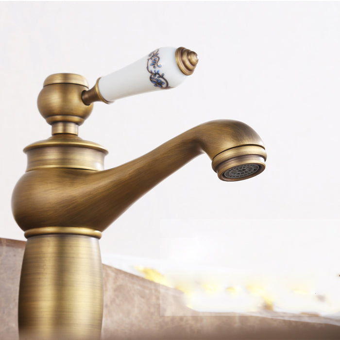 Low arch country vessel faucet single lever brass faucet for bathroom