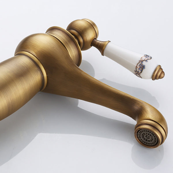 Low arch country vessel faucet single lever brass faucet for bathroom