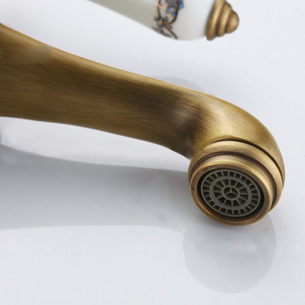 Low arch country vessel faucet single lever brass faucet for bathroom