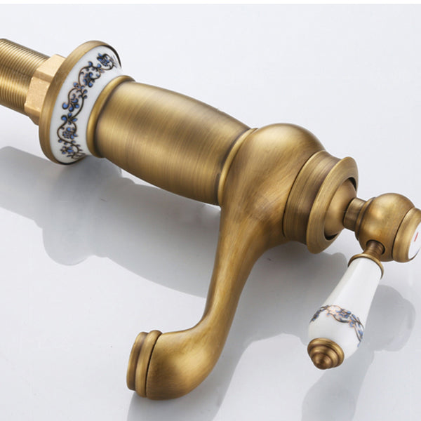 Low arch country vessel faucet single lever brass faucet for bathroom