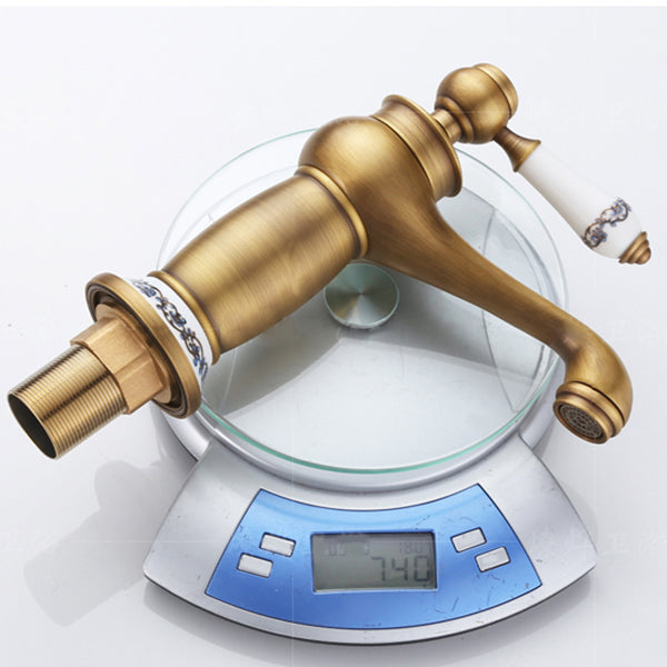 Low arch country vessel faucet single lever brass faucet for bathroom