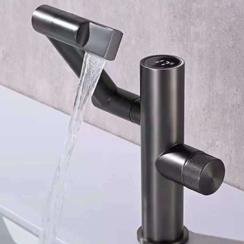 Modern Vessel Sink Faucet Copper 1-Handle Low Arc Vessel Faucet for the Bathroom