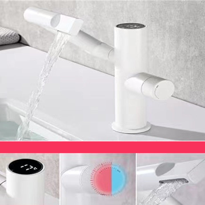 Modern Vessel Sink Faucet Copper 1-Handle Low Arc Vessel Faucet for the Bathroom