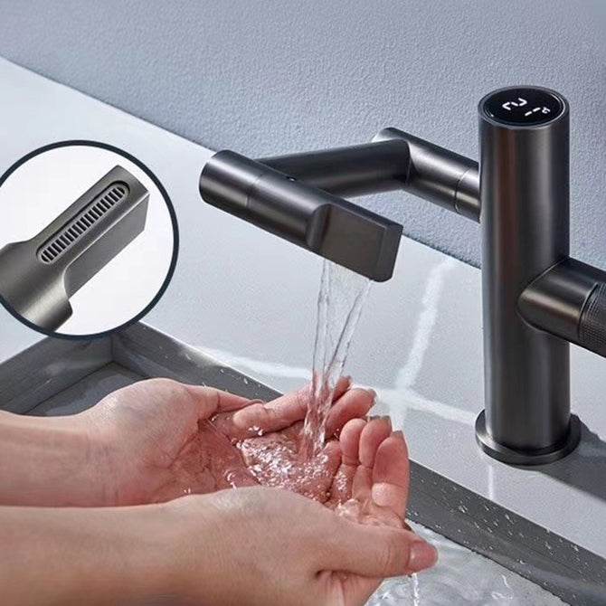 Modern Vessel Sink Faucet Copper 1-Handle Low Arc Vessel Faucet for the Bathroom