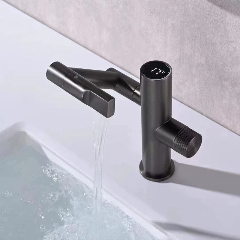 Modern Vessel Sink Faucet Copper 1-Handle Low Arc Vessel Faucet for the Bathroom