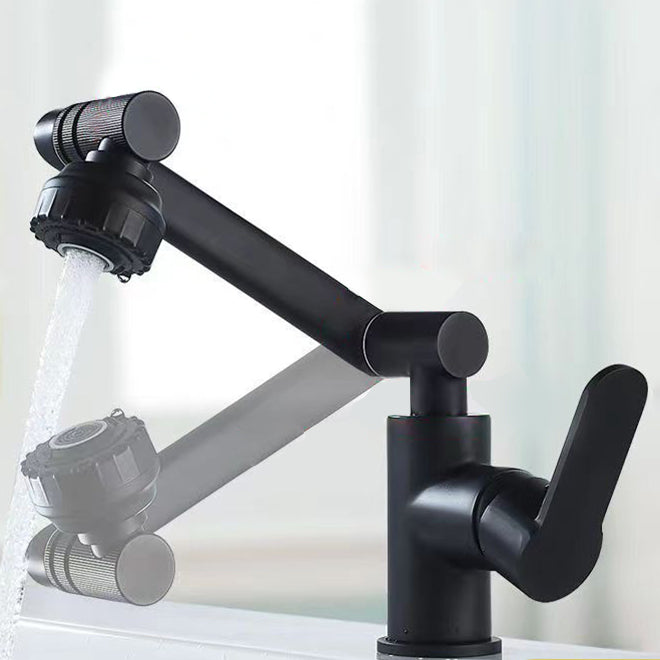 Modern sink faucet stainless steel lever handles swivel spout sink faucet