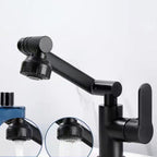 Modern sink faucet stainless steel lever handles swivel spout sink faucet
