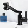 Modern sink faucet stainless steel lever handles swivel spout sink faucet
